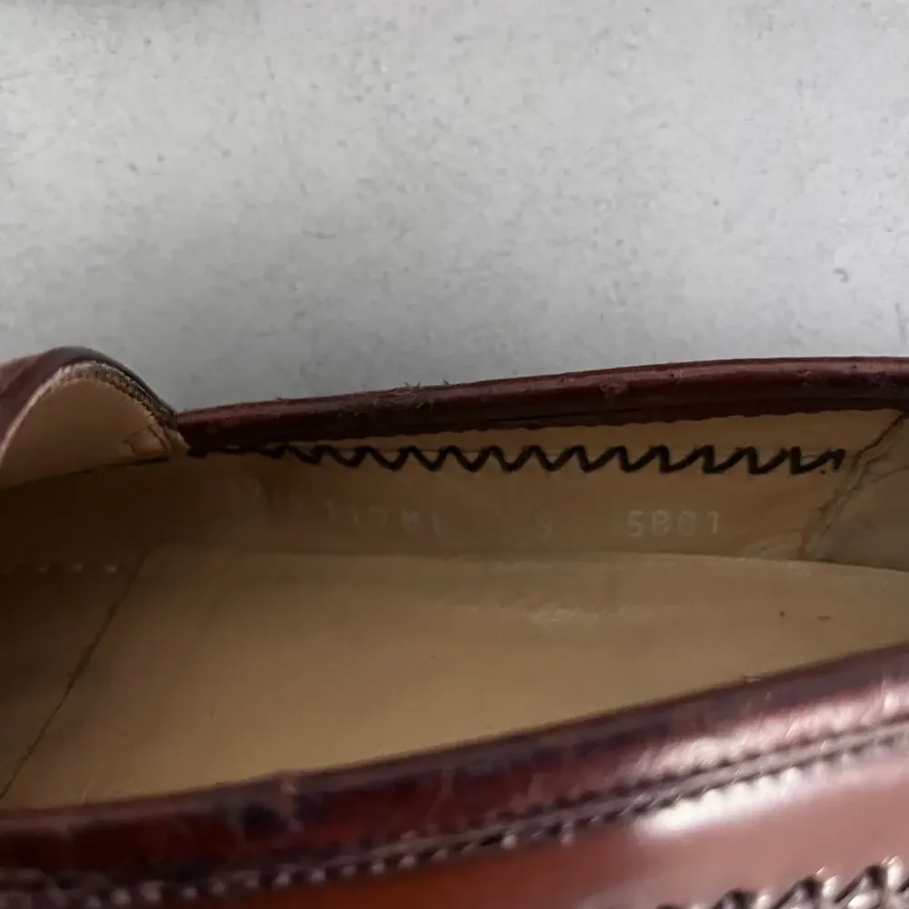 Vintage Moreschi Italy Brown Leather Tassel Loafers Men’s Size 9 Italy